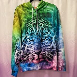 Vibrant Multicolor Tiger Hoodie